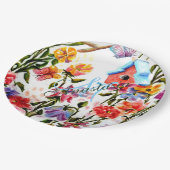 ASSIETTES EN CARTON PARTIE LUNATIQUE DE MONOGRAMME DE MAISON D'OISEAU (Angle)