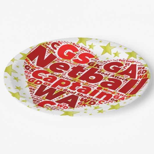 Assiettes En Carton Partie orientée de net-ball d'étoiles (Angle)