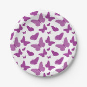 Assiettes En Carton Partie pourpre de papillon (Devant)