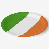 Assiettes En Carton Partie tricolore irlandaise (Angle)