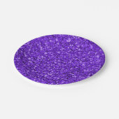 Assiettes En Carton Parties scintillant à étincelle violette Glam Pers (Angle)