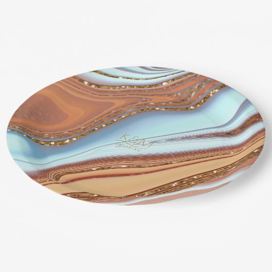 Assiettes En Carton Parties scintillant Abstraite Strata Mariage SW ID (Angle)