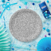 Assiettes En Carton Parties scintillant argentée Glitz (Fête)