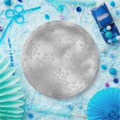 Assiettes En Carton Parties scintillant argentée Glitzy Snowflakes (Fête)