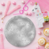 Assiettes En Carton Parties scintillant argentée Glitzy Snowflakes (Fête)