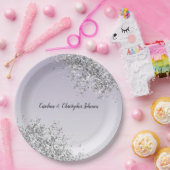 Assiettes En Carton Parties scintillant argentée violette de lavande (Fête)