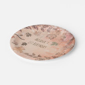 Assiettes En Carton Parties scintillant Automne Feuilles Hiver Golden (Angle)