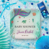Assiettes En Carton Parties scintillant Baby shower sirène Turquoise (Fête)