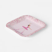 Assiettes En Carton Parties scintillant Ballerina Confetti Conception  (Angulaire)
