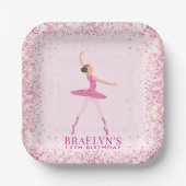 Assiettes En Carton Parties scintillant Ballerina Confetti Conception  (Recto)