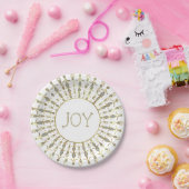 Assiettes En Carton Parties scintillant blanche Snowflakes Abstraits N (Fête)
