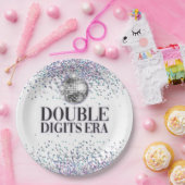 Assiettes En Carton Parties scintillant branchée Disco Double chiffres (Fête)