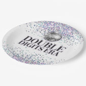 Assiettes En Carton Parties scintillant branchée Disco Double chiffres (Angle)