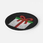 Assiettes En Carton Parties scintillant cadeau de Noël (Angle)