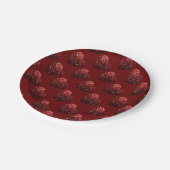 Assiettes En Carton Parties scintillant cardiaque scintille motif roug (Angle)