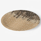 Assiettes En Carton Parties scintillant de cône de crème glacée au cho (Angle)