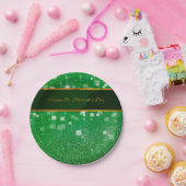 Assiettes En Carton Parties scintillant de la Saint Patrick Shamrock (Fête)