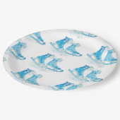 Assiettes En Carton Parties scintillant de patinage sur glace (Angle)