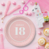 Assiettes En Carton Parties scintillant de Stardust blanc rose 18ème a (Fête)