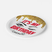 Assiettes En Carton Parties scintillant d'or 18e anniversaire | 21e |  (Angle)