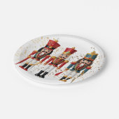 Assiettes En Carton Parties scintillant d'or Baby shower noir rouge et (Angle)