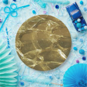 Assiettes En Carton Parties scintillant d'or brillante en or élégant (Fête)