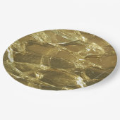 Assiettes En Carton Parties scintillant d'or brillante en or élégant (Angle)