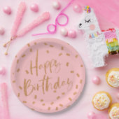 Assiettes En Carton Parties scintillant d'or Joyeux anniversaire (Fête)