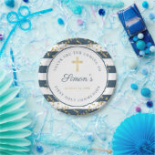 Assiettes En Carton Parties scintillant d'or Marine Bleu Première Sain (Fête)