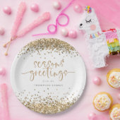 Assiettes En Carton Parties scintillant d'or Nom Joyeuses Fêtes Noël (Fête)