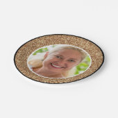 Assiettes En Carton Parties scintillant d'or photo Anniversaire (Angle)