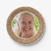Assiettes En Carton Parties scintillant d'or photo Anniversaire (Devant)