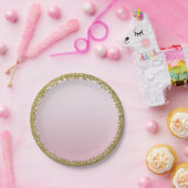 Assiettes En Carton Parties scintillant d'or rose vif Glam Sparkle Par (Fête)
