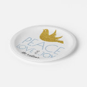 Assiettes En Carton Parties scintillant d'or sainte baie Joie Amour Pa (Angle)