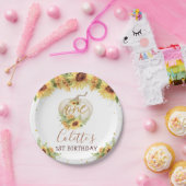 Assiettes En Carton Parties scintillant d'or Tournesol Citrouille 1ère (Fête)