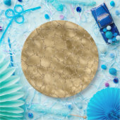 Assiettes En Carton Parties scintillant en or Giraffe  (Fête)