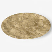 Assiettes En Carton Parties scintillant en or Giraffe  (Angle)