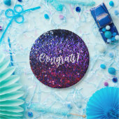 Assiettes En Carton Parties scintillant fausse et vos félicitations (Fête)