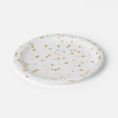 Assiettes En Carton Parties scintillant Faux Gold Confetti Soirée de M (Angle)