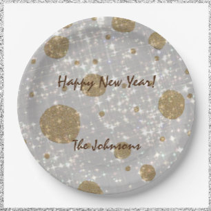 Assiettes En Carton Parties scintillant festive Bonne année