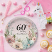 Assiettes En Carton Parties scintillant Florale fête d'anniversaire (Fête)