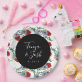 Assiettes En Carton Parties scintillant Florale mexicaine Mariage de p (Fête)