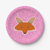 Assiettes En Carton Parties scintillant Fox (Devant)