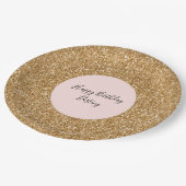 Assiettes En Carton Parties scintillant Gold Glam (Angle)