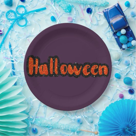Assiettes En Carton Parties scintillant Halloween (Fête)