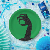 Assiettes En Carton Parties scintillant Halloween à main Zombie (Fête)