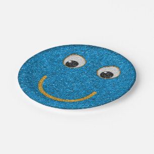 Assiettes En Carton Parties scintillant Happy Face 15 Papiers Plaques