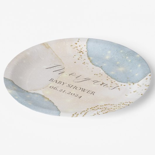 Assiettes En Carton Parties scintillant magique Abstrait Baby shower M (Angle)