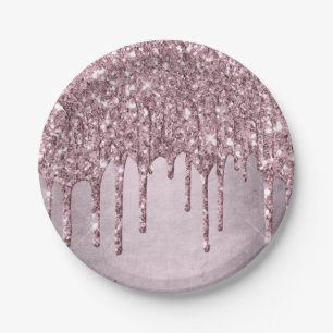 Assiettes En Carton Parties scintillant Mauve de dérive Mélangeur de