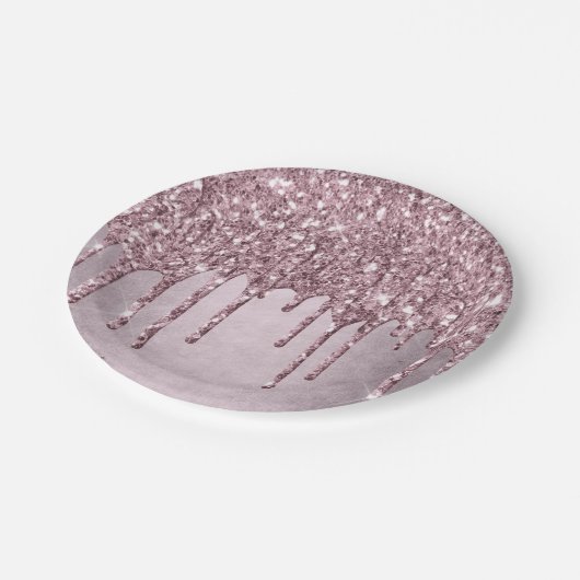 Assiettes En Carton Parties scintillant Mauve de dérive | Mélangeur de (Angle)